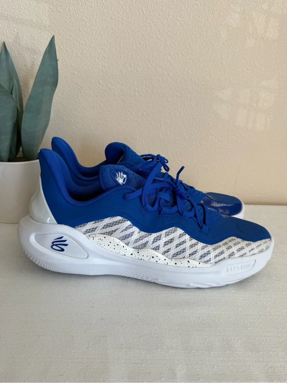 Under Armour Royal Blue and White Unisex Sneakers